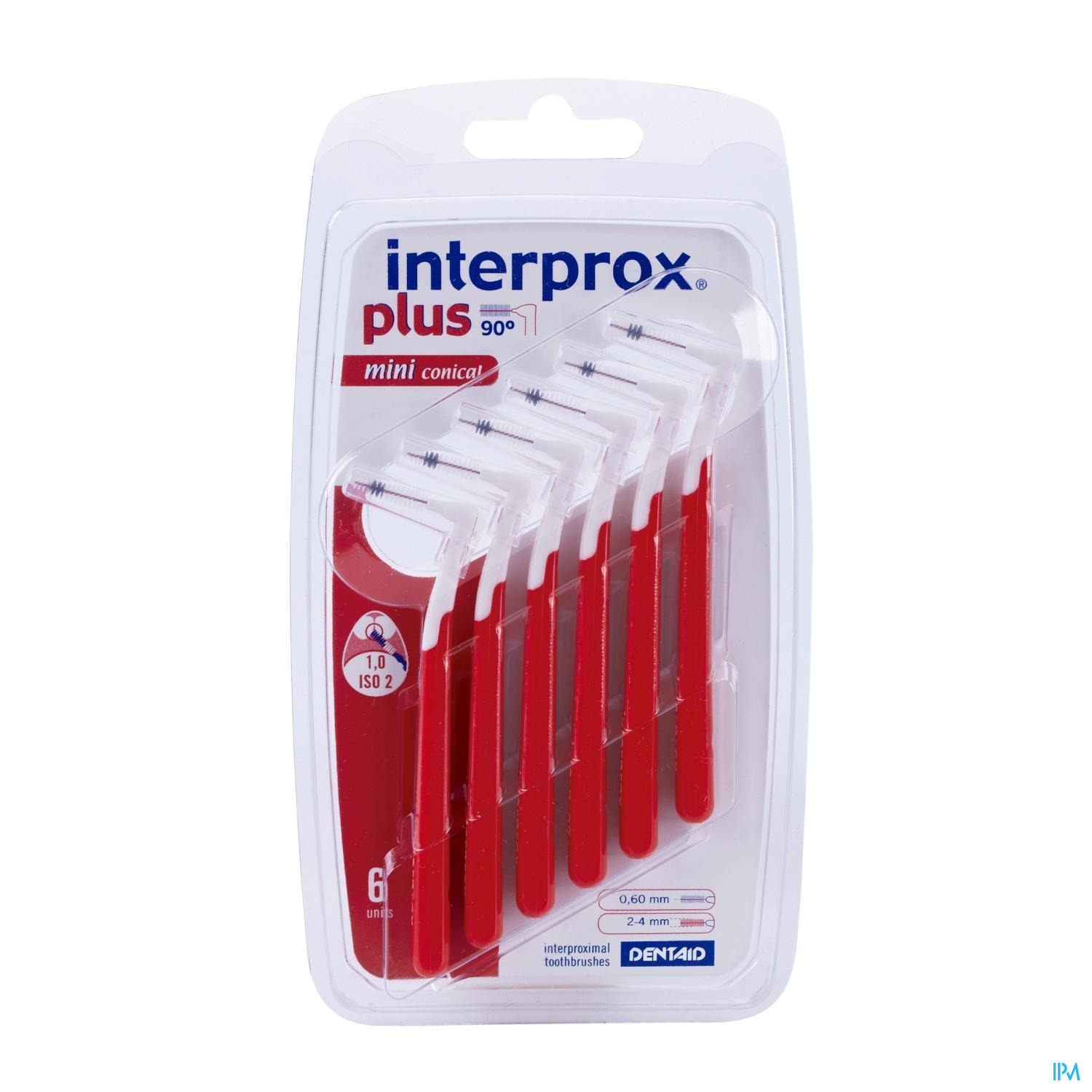Interprox Plus Mini Conisch Rood Interd. 6 1360 — Apotheek De Splenter